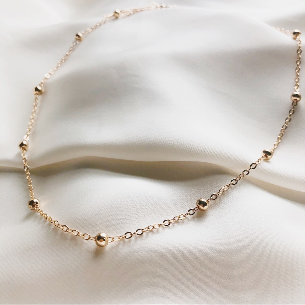 Round Ball Dainty Necklace